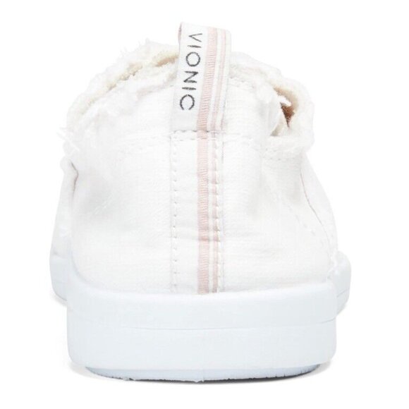 Vionic Beach Pismo Sneaker Womens 7 White Canvas Supportive Sneaker New - Picture 6 of 8